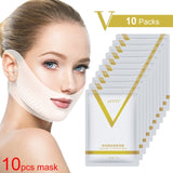 V Chin Lifting Mask + Hydrogel Eye Patch Mask Moisture Tighten Skin Remove the Dark Circle Wrinkle for Face Care