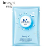 Images 5Pcs Hyaluronic acid Facial Mask Moisturizing Hydrating Skin Care Oil Control Shrink Pore Anti aging Anti wrinkle