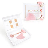 Rose Quartz Petal Roller Slimming Face Massager Lifting  Jade Facial Massage Roller Heart-shaped Guasha Anti-wrinkle Skin Care